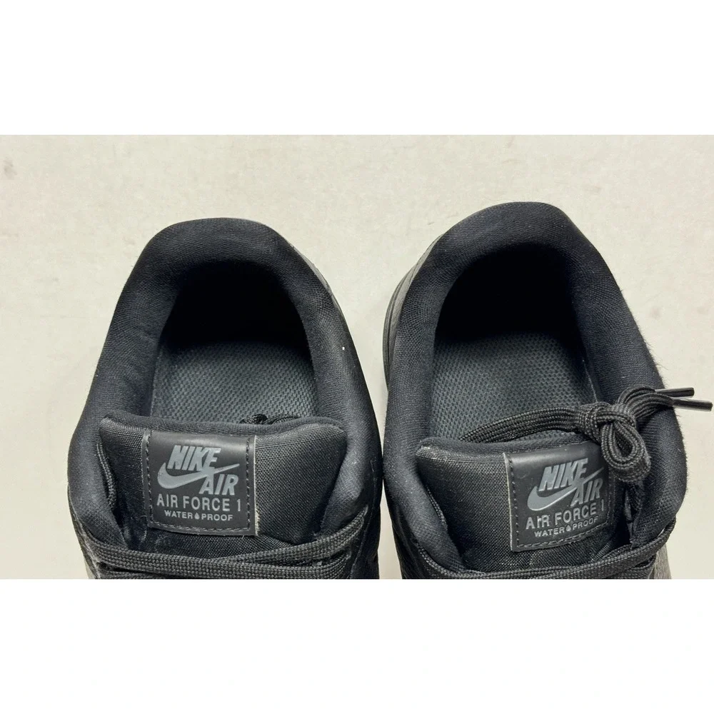 Nike Air Force 1 Mens Sz 11 ProTech WP Triple Black Waterproof Shoes FB8875-001